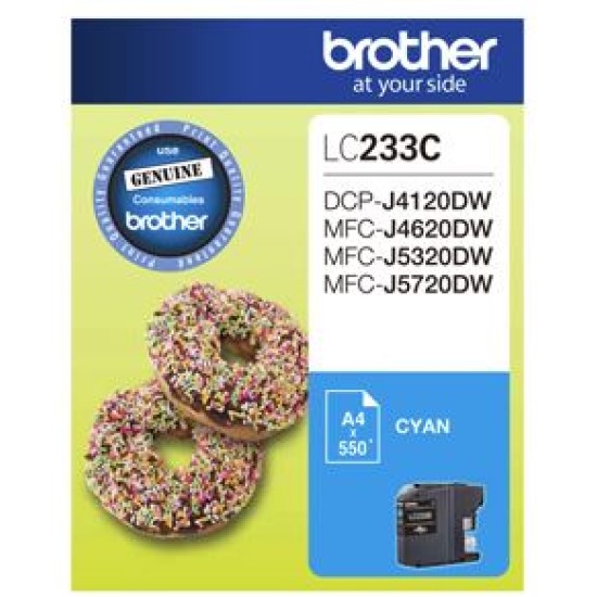 Brother LC233C Cyan Ink Cartridge