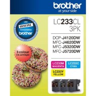 Brother LC233CL3PK CMY Colour Ink Cartridges (Triple Pack)