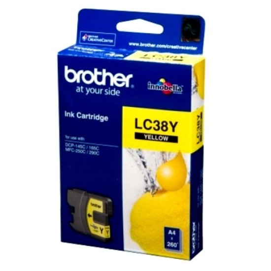 Brother LC38Y Yellow Ink Cartridge