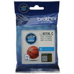 Brother LC431XLC Hi-Yield Ink Cartridge - Cyan 500 Pages
