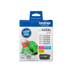 Brother LC432XL3PKS High Yield Ink Pack 3 Colours