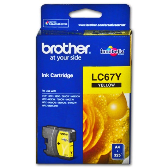 Brother LC67Y Yellow Ink Cartridge