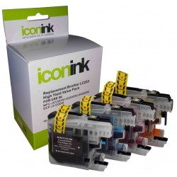 Compatible Icon Brother LC233 B/C/M/Y - Value Pack (4 Inks)