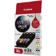 Canon CLI651XL Value Pack High Yield Ink Cartridges (4 Pack)
