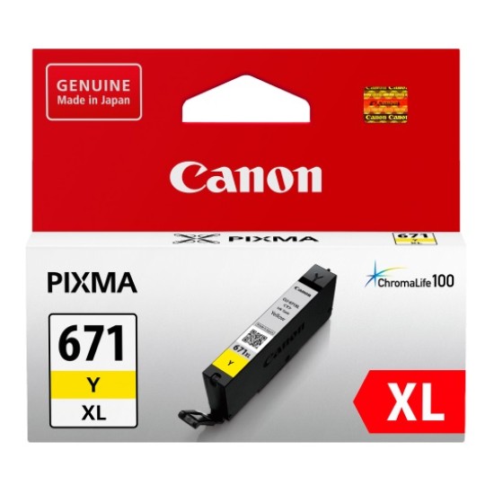 Canon CLI671XLY Yellow High Yield Ink Cartridge