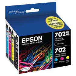 Epson 702 Ink Cartridge Value Pack (702XL Black + 702 Colour)