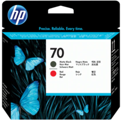 HP 70 Matte Black/Red Printhead