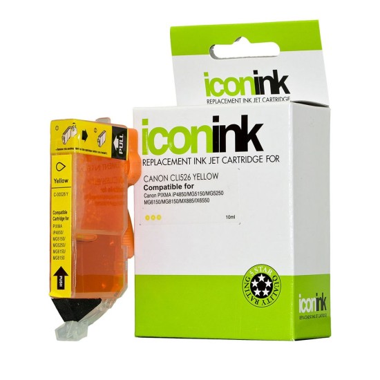 Compatible Icon Canon CLi-526 Yellow Ink Cartridge