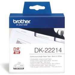 Brother DK22214 Continuous Length Paper Label Tape 12mm x 30.48m