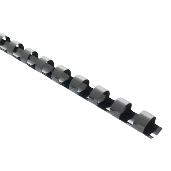 Binding Coil Plastic 10mm Black Pack 100