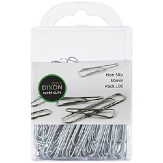 Dixon Paper Clips 50mm Nonslip Pkt 100