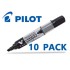 Pilot Wytebord Chisel Tip Black Marker - 10 Pack