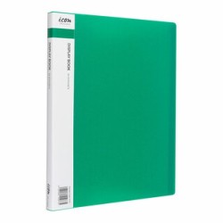 Display Book A4 with Insert Spine 20 Pocket Green
