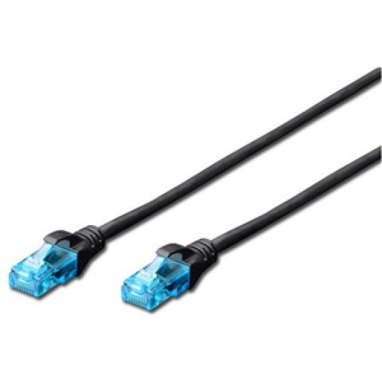 Digitus UTP CAT5e Patch Lead - 0.5M Black