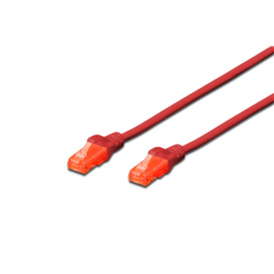 Digitus UTP CAT6 Patch Lead - 0.5M Red