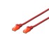 Digitus UTP CAT6 Patch Lead - 0.5M Red