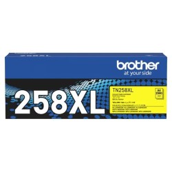 Brother TN258XLY Yellow Hi-Yield Toner.