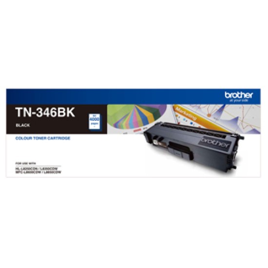 Brother TN346BK Black High Yield Toner Cartridge