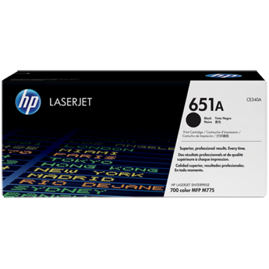 HP 651A Black Toner Cartridge (CE340A)