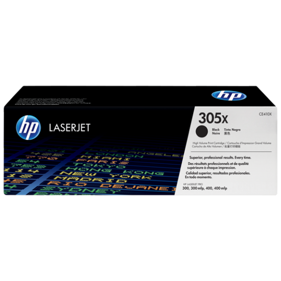 HP 305X Black High Yield Toner Cartridge (CE410X)