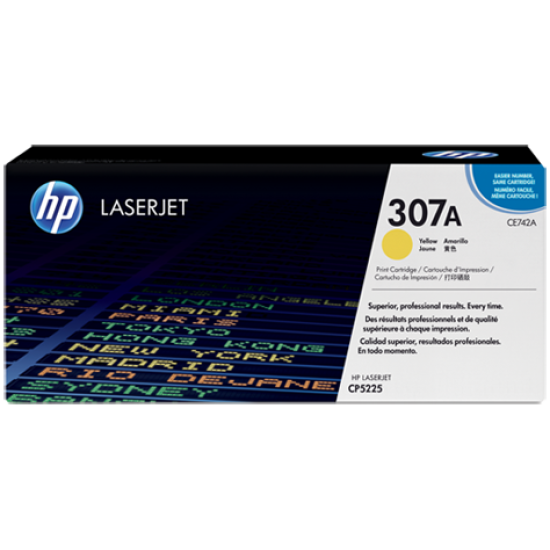 HP 307A Yellow Toner Cartridge (CE742A)