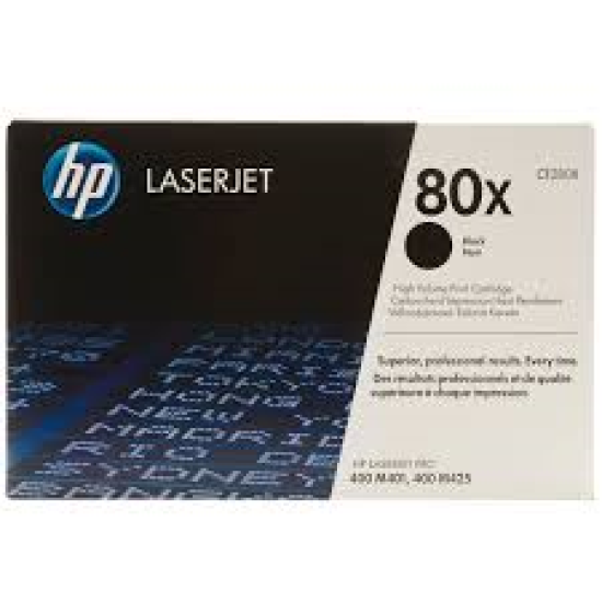 HP 80X Black High Yield Toner Cartridge (CF280X)