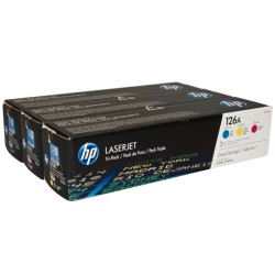 HP 126A Toner Cartridge Tri-Pack Cyan, Magenta And Yellow (CF341A)