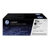 HP 12A Black Toner Cartridge Dual Pack (Q2612AD)