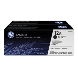 HP 12A Black Toner Cartridge Dual Pack (Q2612AD)