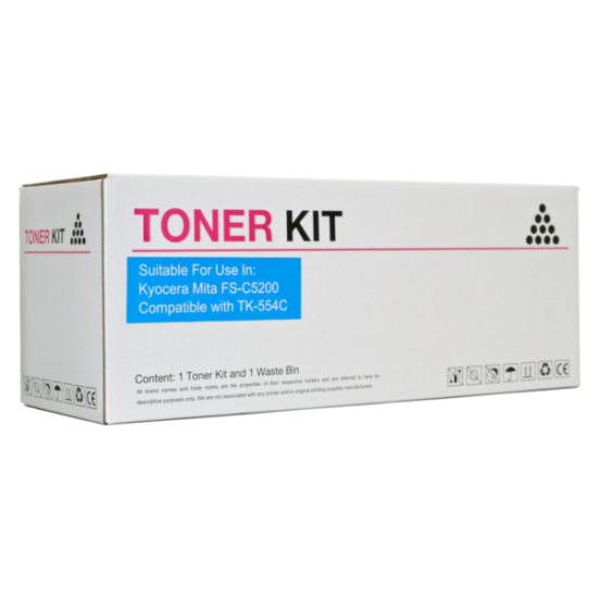 Compatible Icon Kyocera TK554 Cyan Toner Cartridge