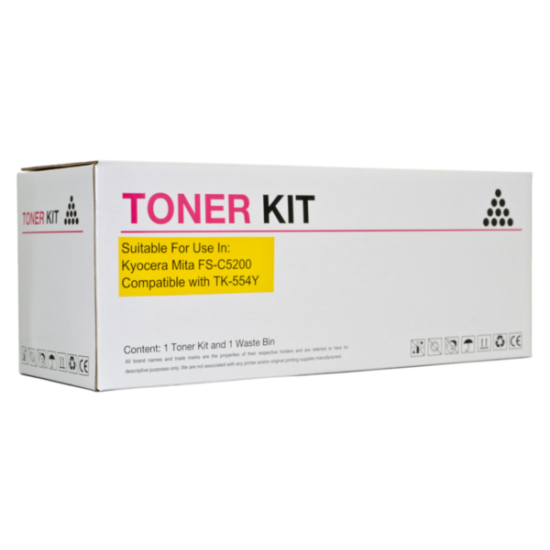 Compatible Icon Kyocera TK554 Yellow Toner Cartridge