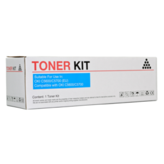 Compatible Icon Oki C5600/C5700 Cyan Toner Cartridge