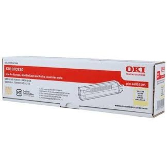 OKI 44059133 Yellow Toner Cartridge (C810YTONE)