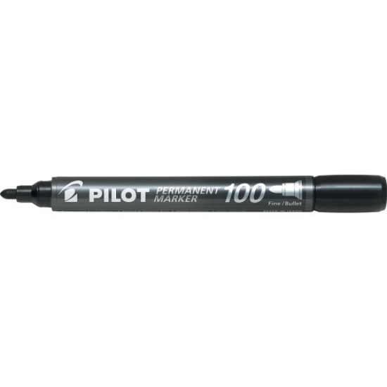 Pilot SCA 100 Permanent Black Bullet Tip Marker - 12 Pack