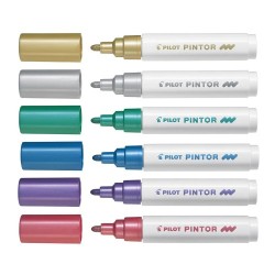 Pilot Pintor Marker Medium Asstd. Metallic 6Pk