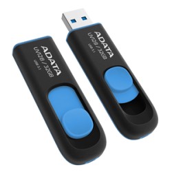 ADATA UV128 Dashdrive Retractable USB 3.0 32GB Blue/Black Flash Drive