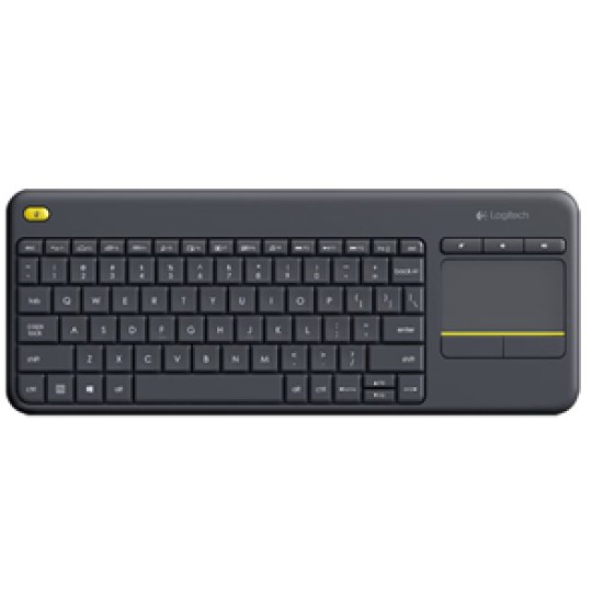 Logitech K400 Plus Wireless Keyboard with Touch Pad Black