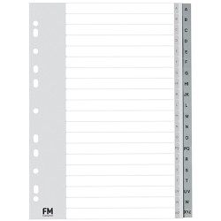 FM Indices A-Z A4 Grey Polyprop