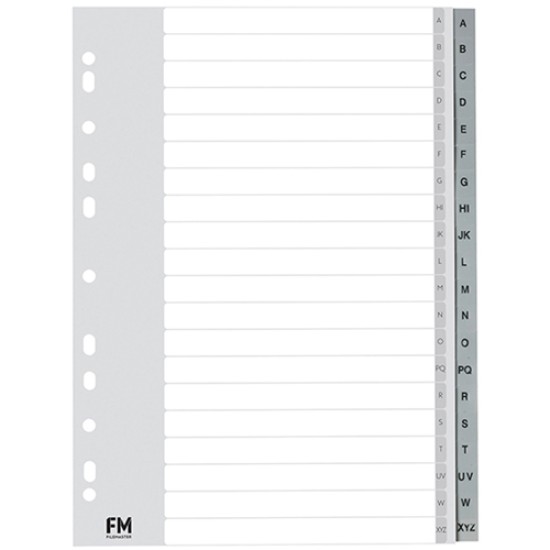 FM Indices A-Z A4 Grey Polyprop