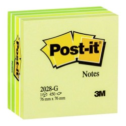 Post-it Notes Memo Cube 2028-G Green 76x76mm 400 sheet cube