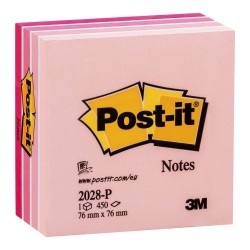Post-it Notes Memo Cube 2028-P Pink 76x76mm 400 sheet cube