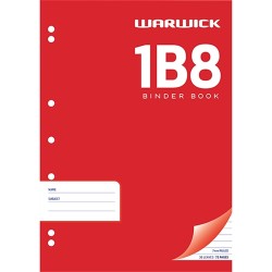Warwick 1B8 Exercise Book A4 Punched 7mm 36lf