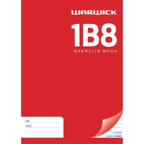 Warwick 1B8 Exercise Book 7mm Ruled A4 36lf