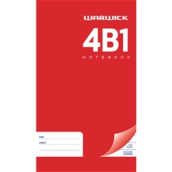 Warwick 4B1 Hard Cover Ruled Notebook 7mm 62lf