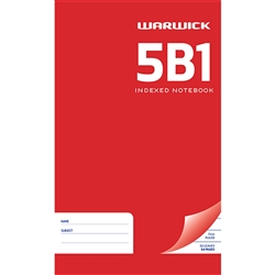 Warwick 5B1 Ruled Index Notebook 7mm 32lf