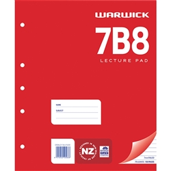 Warwick 7B8 Lecture Pad 7mm 297x210mm 75lf