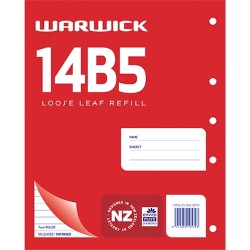 Warwick 14B5 Loose Leaf Refill 7mm 255x205mm 50lf