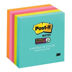 Post-it Super Sticky Notes 654-5SSMIA 76mm x 76mm Miami Collection 5 P