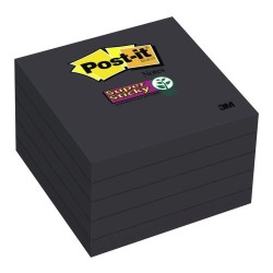 Post-it Super Sticky Notes 654-5SSSC Black 76x76mm 450 Sheets