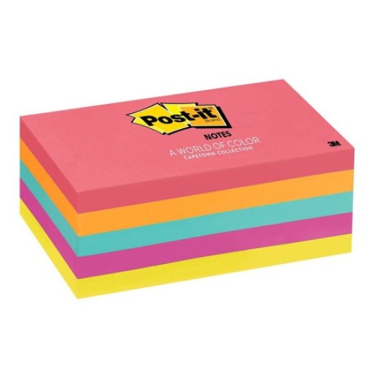 Post-it Notes 655-5PK Capetown Collection 76x127mm 500 Sheets